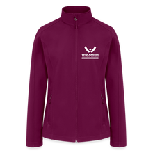 Load image into Gallery viewer, WHS Wildlife Contoured Soft Shell Jacket - raspberry