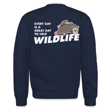 Load image into Gallery viewer, WHS Wildlife Crewneck Sweatshirt - navy