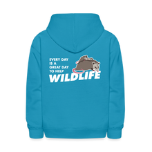 Load image into Gallery viewer, WHS Wildlife Kids&#39; Hoodie - turquoise