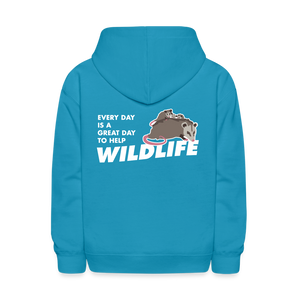 WHS Wildlife Kids' Hoodie - turquoise