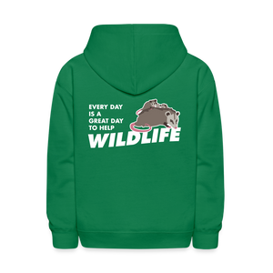 WHS Wildlife Kids' Hoodie - kelly green