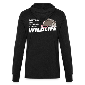 WHS Wildlife Long Sleeve Hoodie Shirt - heather black