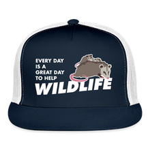 Load image into Gallery viewer, WHS Wildlife Trucker Cap - navy/white