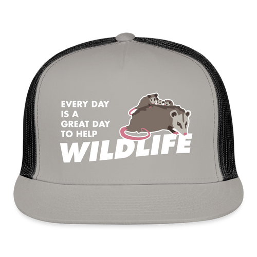 WHS Wildlife Trucker Cap - gray/black