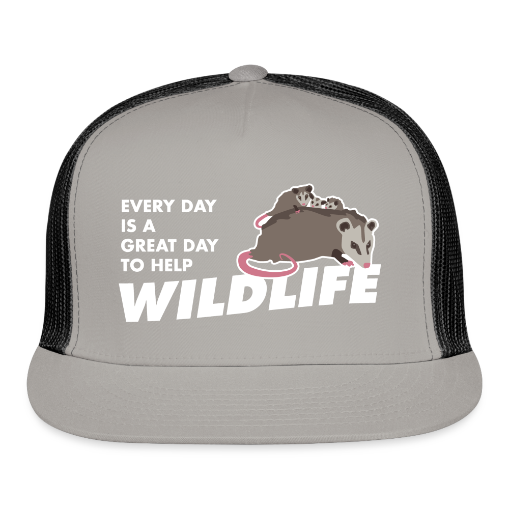 WHS Wildlife Trucker Cap - gray/black