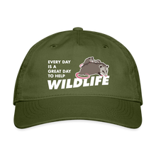 Load image into Gallery viewer, WHS Wildlife Organic Baseball Cap - olive green