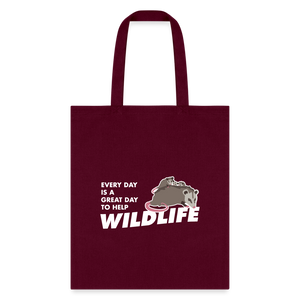 WHS Wildlife Tote Bag - burgundy
