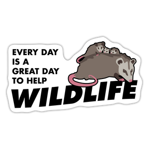WHS Wildlife "Great Day" Sticker - white matte