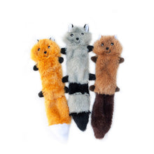 Load image into Gallery viewer, ZippyPaws Skinny Peltz Set of 3 No Stuffing Plush Dog Toys