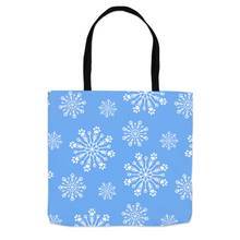 Load image into Gallery viewer, Paw Snowflake Tote Bag