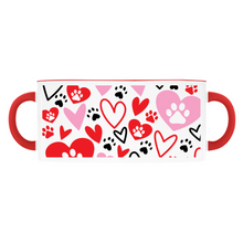 Load image into Gallery viewer, Paw Heart Accent Mugs