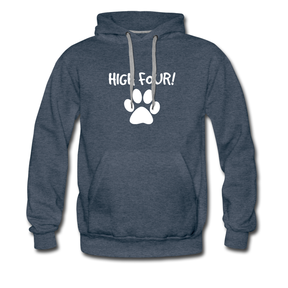 High Four! Premium Hoodie - heather denim