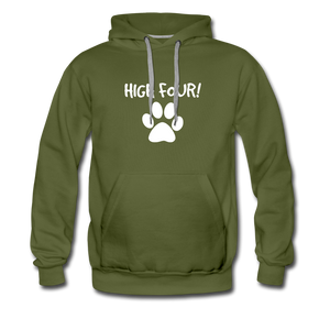 High Four! Premium Hoodie - olive green