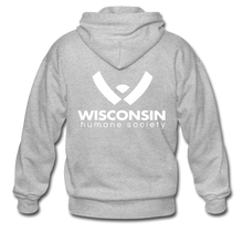 Load image into Gallery viewer, WHS Logo Heavy Blend Adult Zip Hoodie - heather gray