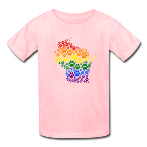 Pride Paws Kids' T-Shirt - pink