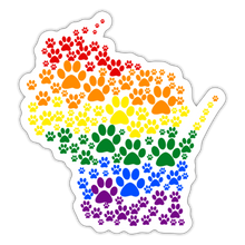 Load image into Gallery viewer, Pride Paws Sticker - white matte