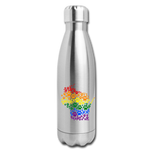 Load image into Gallery viewer, Pride Paws Insulated Stainless Steel Water Bottle - silver