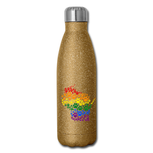 Load image into Gallery viewer, Pride Paws Insulated Stainless Steel Water Bottle - gold glitter