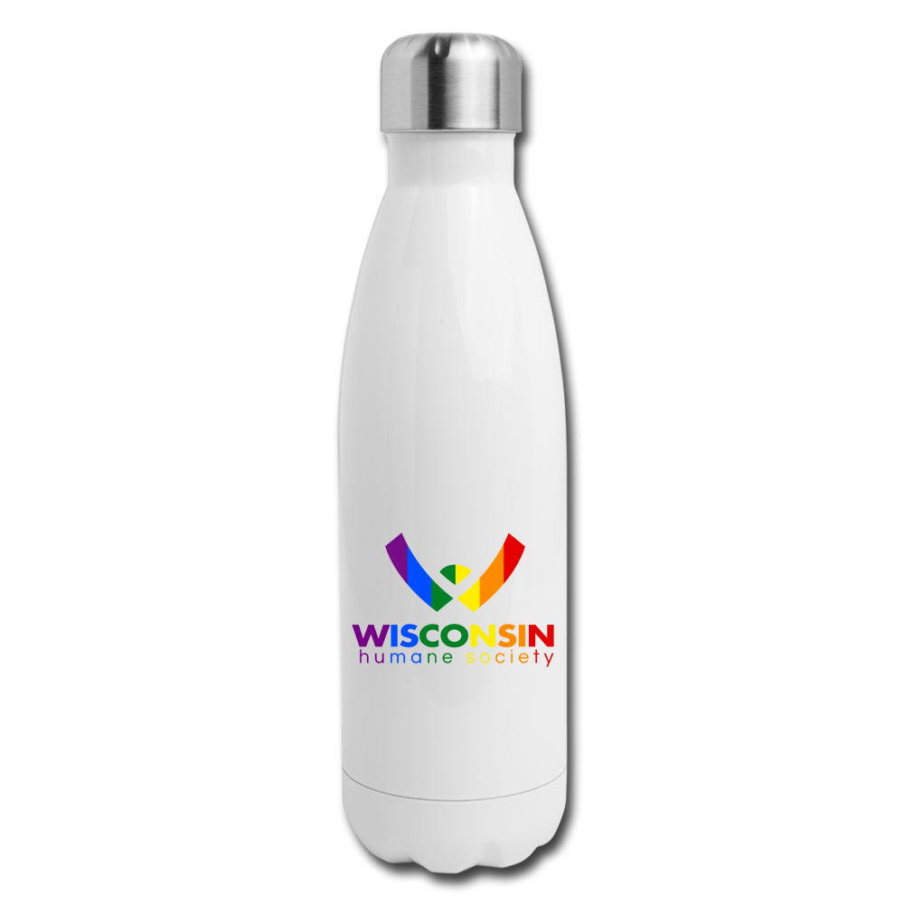 WHS Pride Insulated Stainless Steel Water Bottle - white