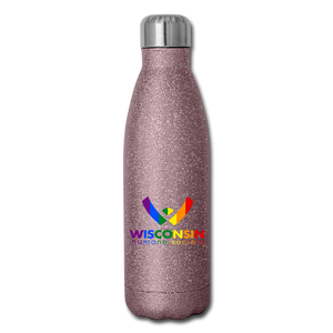 WHS Pride Insulated Stainless Steel Water Bottle - pink glitter