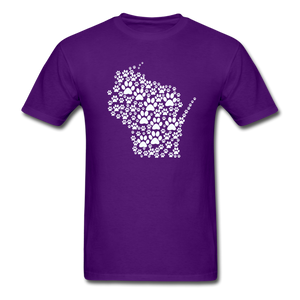 Paws Across Wisconsin Classic T-Shirt - purple
