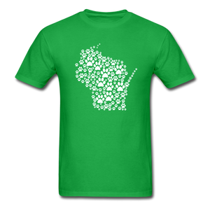 Paws Across Wisconsin Classic T-Shirt - bright green