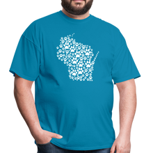 Load image into Gallery viewer, Paws Across Wisconsin Classic T-Shirt - turquoise