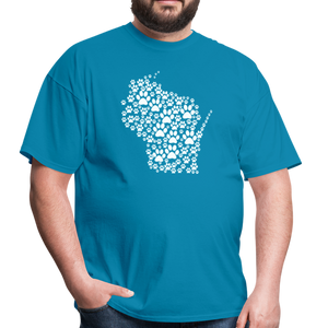 Paws Across Wisconsin Classic T-Shirt - turquoise