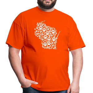 Paws Across Wisconsin Classic T-Shirt - orange