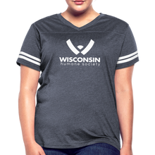 Load image into Gallery viewer, WHS Logo Contoured Vintage Sport T-Shirt - vintage navy/white