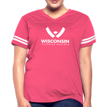 Load image into Gallery viewer, WHS Logo Contoured Vintage Sport T-Shirt - vintage pink/white