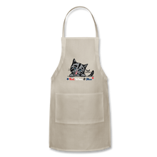 Load image into Gallery viewer, Red White &amp; Mew Adjustable Apron - natural