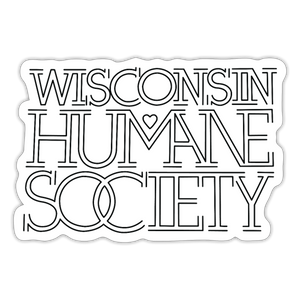 WHS 1987 Logo Sticker - Black - white matte