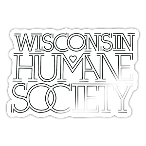 WHS 1987 Logo Sticker - Black - white glossy