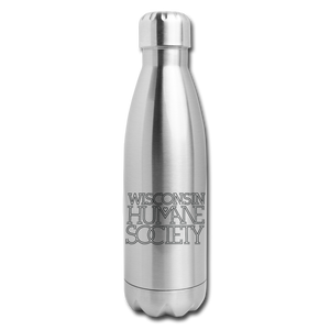 WHS 1987 Logo Insulated Stainless Steel Water Bottle - silver