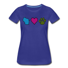 Load image into Gallery viewer, WI Loves Pets Contoured Premium T-Shirt - royal blue