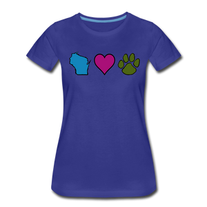WI Loves Pets Contoured Premium T-Shirt - royal blue