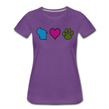 Load image into Gallery viewer, WI Loves Pets Contoured Premium T-Shirt - purple