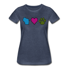 Load image into Gallery viewer, WI Loves Pets Contoured Premium T-Shirt - heather blue