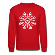Load image into Gallery viewer, Paw Snowflake Classic Sweatshirt - red