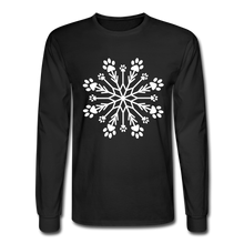 Load image into Gallery viewer, Paw Snowflake Classic Long Sleeve T-Shirt - black