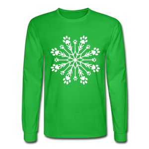 Paw Snowflake Classic Long Sleeve T-Shirt - bright green
