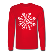 Load image into Gallery viewer, Paw Snowflake Classic Long Sleeve T-Shirt - red