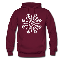 Load image into Gallery viewer, Paw Snowflake Classic Hoodie - burgundy