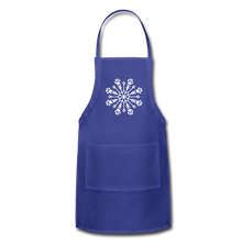 Load image into Gallery viewer, Paw Snowflake Adjustable Apron - royal blue