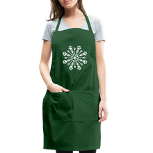 Load image into Gallery viewer, Paw Snowflake Adjustable Apron - forest green