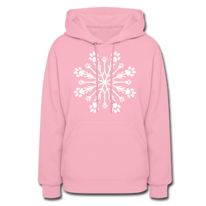Paw Snowflake Contoured Hoodie - classic pink