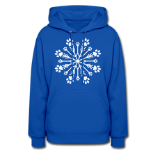 Load image into Gallery viewer, Paw Snowflake Contoured Hoodie - royal blue