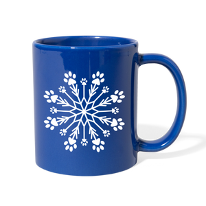 Paw Snowflake Mug - royal blue