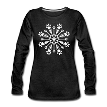 Load image into Gallery viewer, Paw Snowflake Premium Long Sleeve T-Shirt - charcoal grey